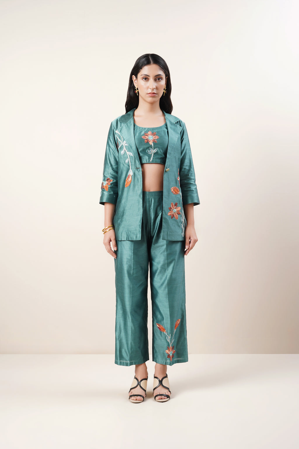 Secret Closet Brooke Co-ord Set in Teal Blue