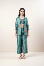 Secret Closet Brooke Co-ord Set in Teal Blue