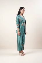 Secret Closet Brooke Co-ord Set in Teal Blue