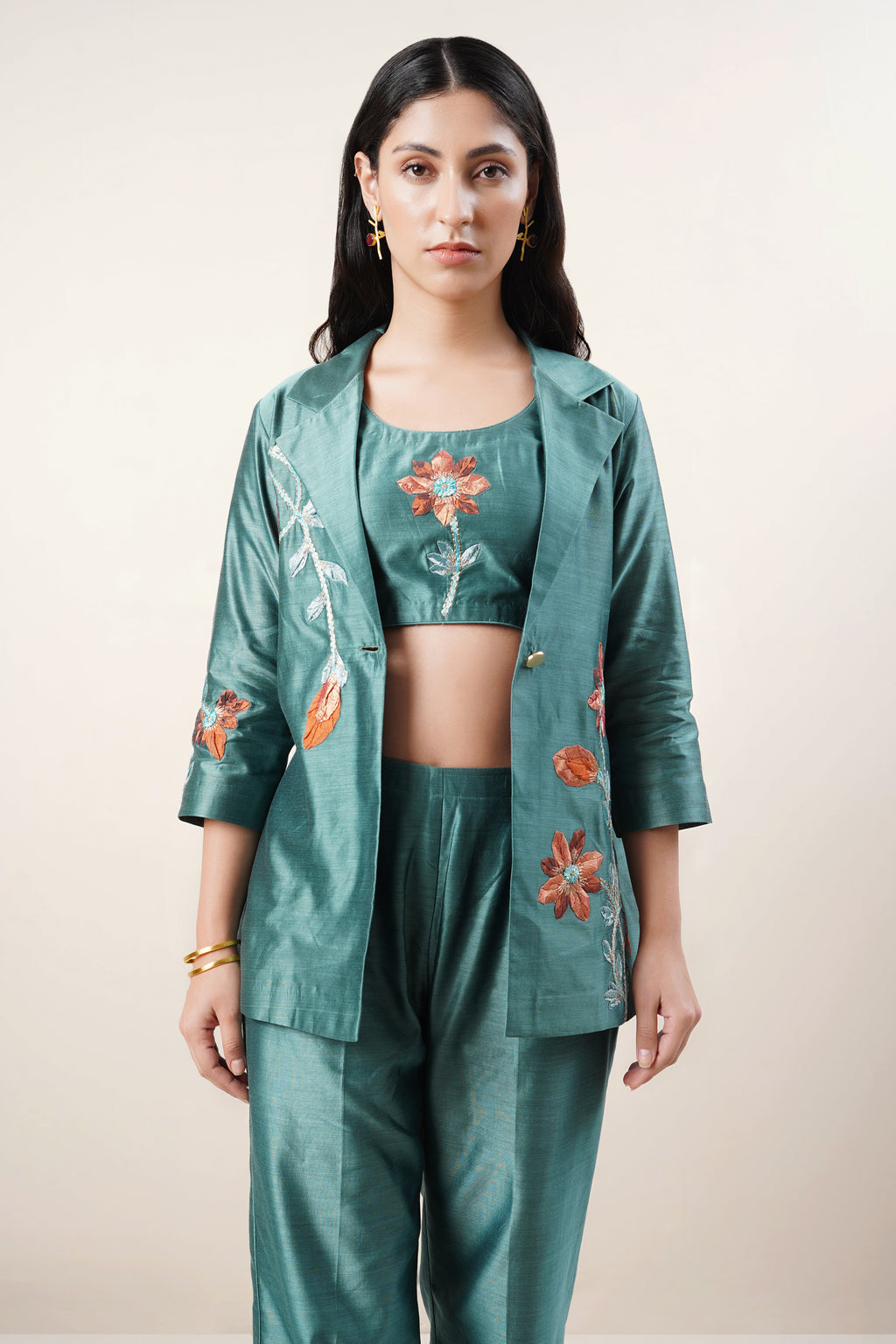 Secret Closet Brooke Co-ord Set in Teal Blue