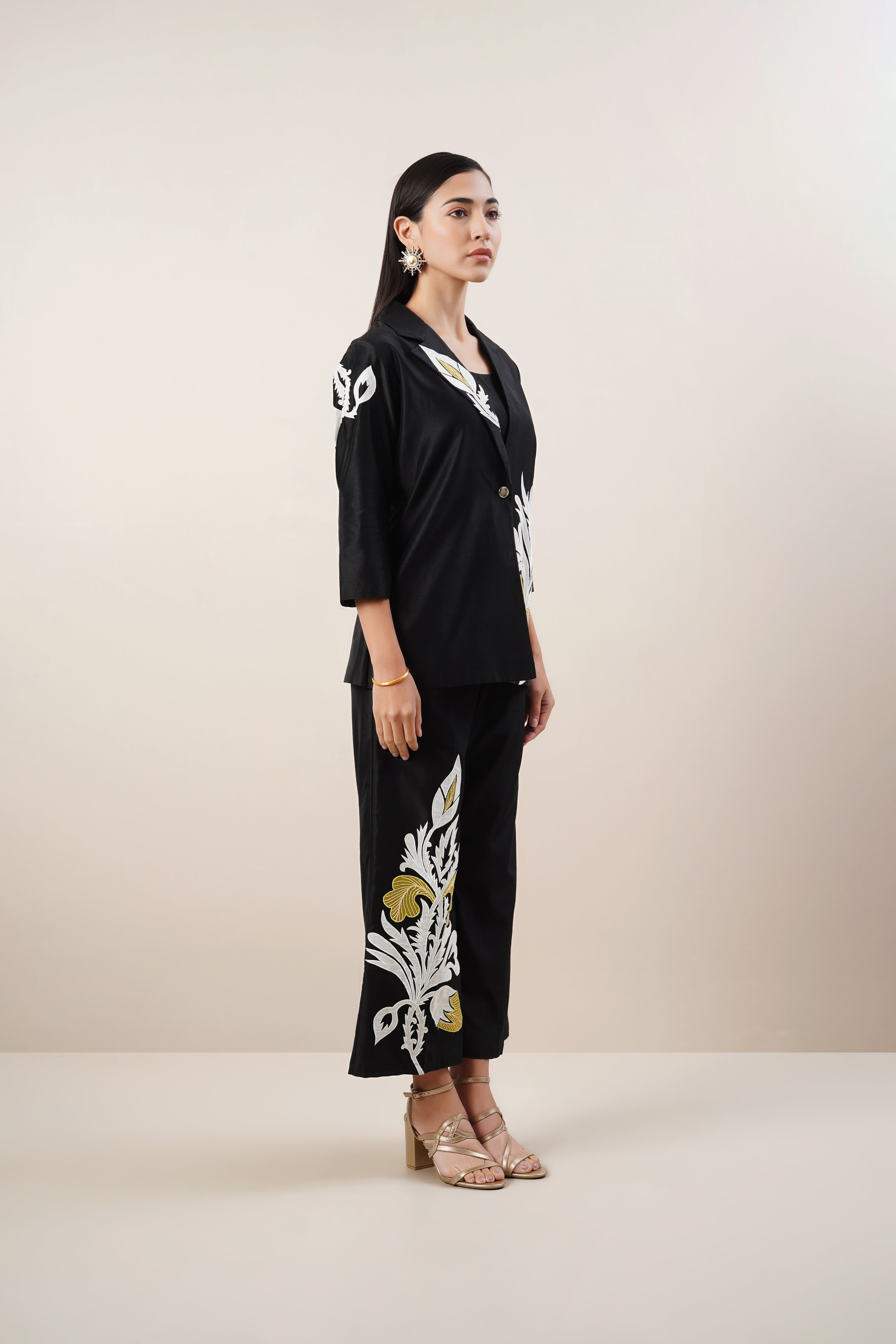 Secret Closet Ivy Co-ord Set in Noir Black