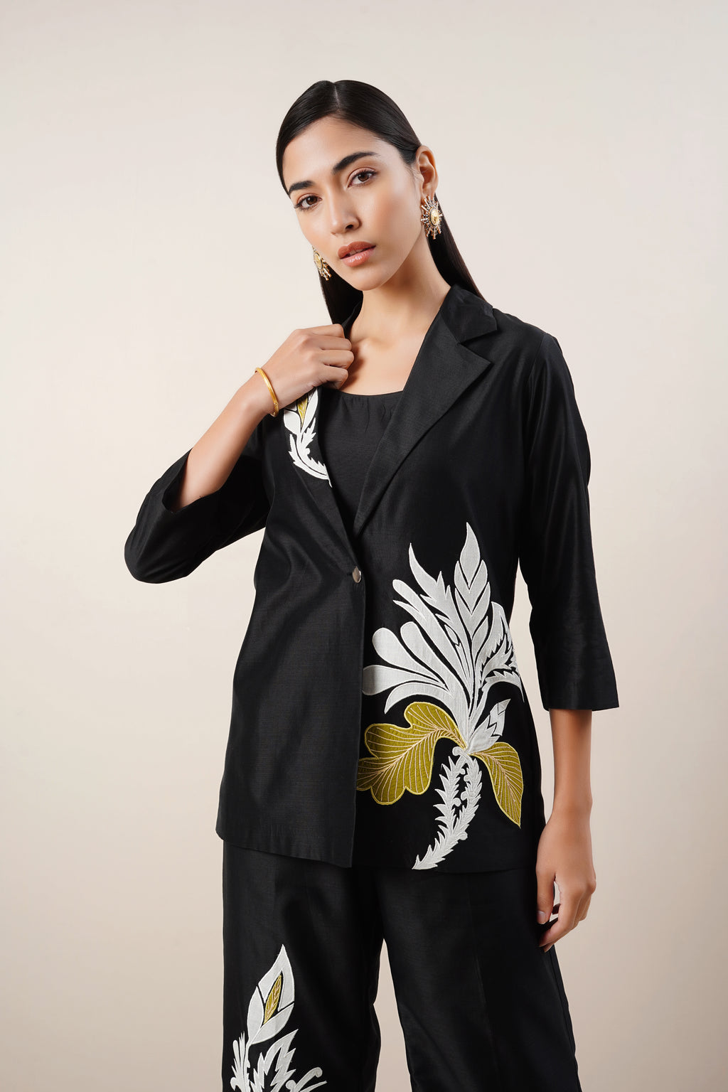 Secret Closet Ivy Co-ord Set in Noir Black