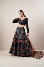Secret Closet Amaya Lehenga Set in Navy