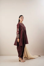 Secret Closet Gulbahar Peplum Kurta Set in Ember