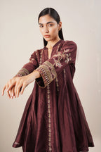 Secret Closet Gulbahar Peplum Kurta Set in Ember