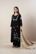 Secret Closet Shahnoor Kurta Set in Noir