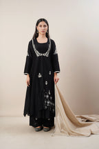 Secret Closet Shahnoor Kurta Set in Noir