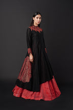 Secret Closet Red Rose Anarkali Lehenga Set