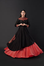 Secret Closet Red Rose Anarkali Lehenga Set